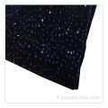 NAVY BLUE SEQUIN 3MM VELVET SPANDEX DHL Fast Consegna in tessuto vestito